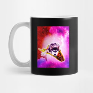 Outer Space Galaxy Dog Riding Taco Mug